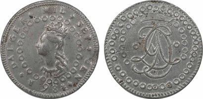 null Louis XVI, régence d'Alger, quadruple de France de 96 livres, revers au monogramme...