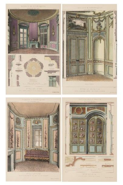 null César DALY (1811-1894) : De « Motifs historiques, décorations intérieures, vol.2...