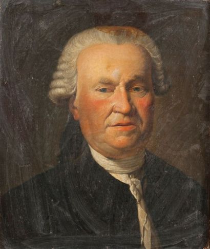 null Ecole FRANCAISE de la fin du XVIIIe siècle Portrait d’homme Sur sa toile d’origine....