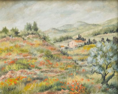 Félix TISOT (1909-1979) Hommage à Renoir - Huile sur toile, signée en bas à droite...