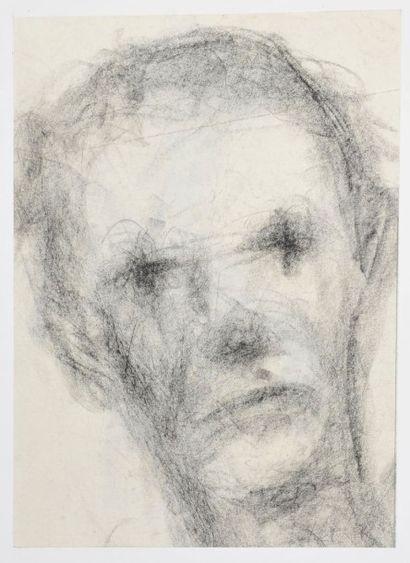 Jean AUREL (1907-1982) Portrait de clown, crayon gras. 42 x 30,5 cm