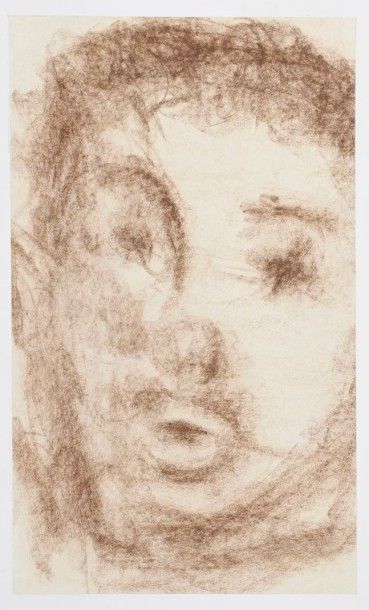 Jean AUREL (1907-1982) Clown, crayon gras. 48,5 x 29 cm