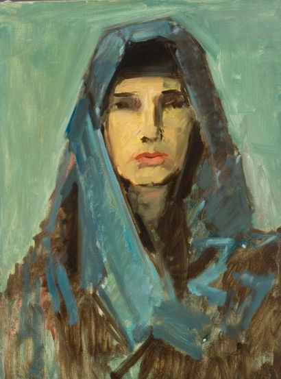 Jean AUREL (1907-1982) Portrait, Huile sur toile, . 61 x 46 cm