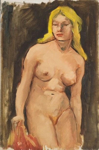 Jean AUREL (1907-1982) Nu, Huile sur toile, 40,5 x 27 cm