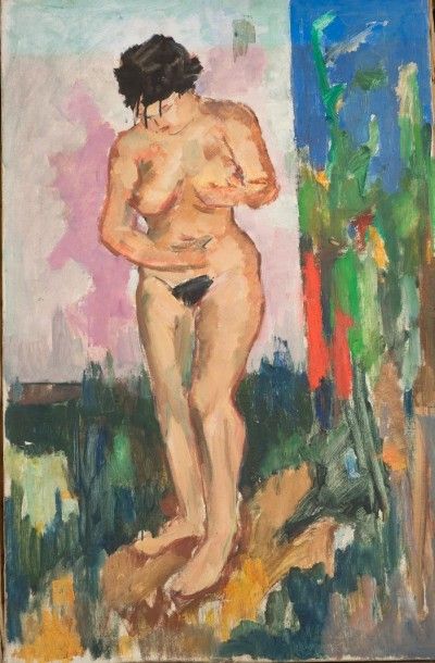 Jean AUREL (1907-1982) Nu, Huile sur toile, 100 x 64,5 cm