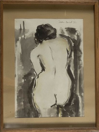 Jean AUREL (1907-1982) Nu de femme, encre signé en haut à droite. 48 x 34 cm