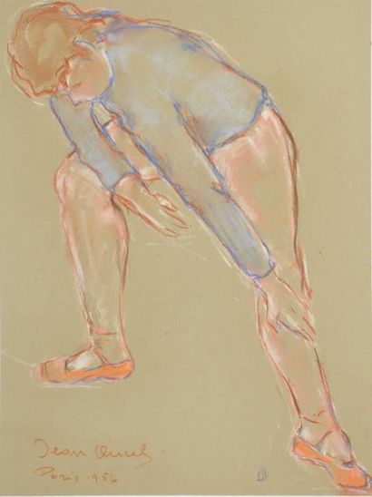 Jean AUREL (1907-1982) Danseur, Technique mixte (craie, sanguine…), signé en bas...