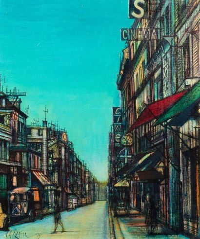 null Jean CARZOU (1907-2000). Rue de la Gaité. Huile sur toile, signée en bas gauche...
