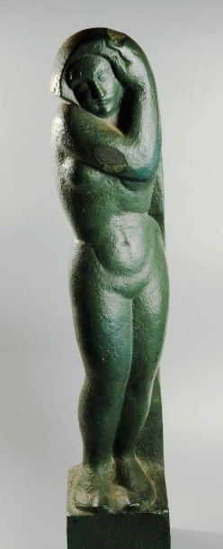 null Jean et Joel MARTEL (1896 - 1966). Cariatide. Plâtre, signée sur la base. Haut....