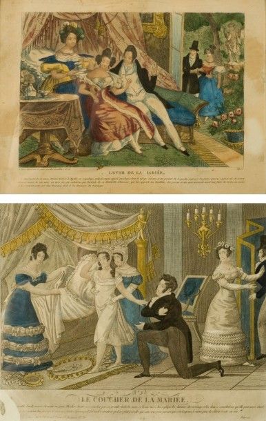 null Deux estampes couleurs du XIXe siècle

Le lever de la mariée

Le coucher de...