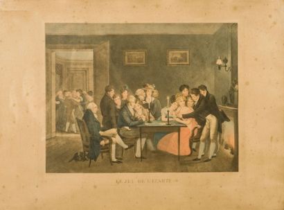 null D’après Louis-Léopold BOILLLY (1761-1845) et par DEBUCOURT 

Le jeu de l’écarté...