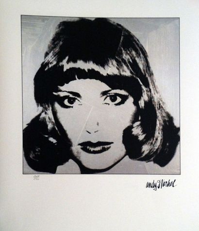Andy Warhol (1928-1987) Portrait de Evelyn Kuhn

Sérigraphie 

Signée dans la planche...