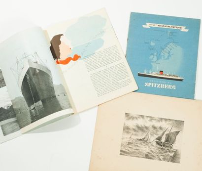 null Deux catalogues " Croisière au Spitzberg" par le MS LAFAYETTE. Illustration...