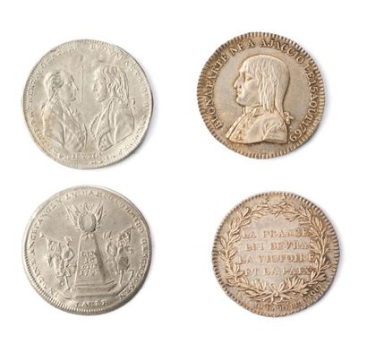 null 1797 - Bonaparte, la France lui devra la victoire et la paix, jeton argent (H.835),...