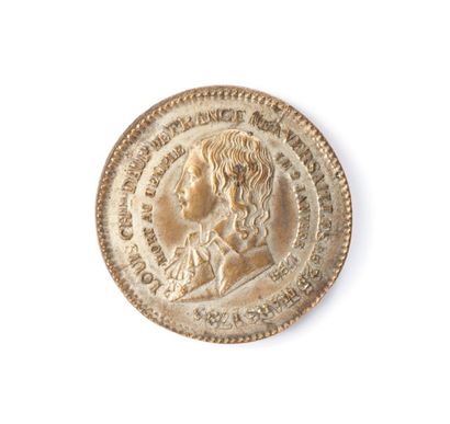 null 1795 - Louis XVII, médaille monétiforme dans le style de Palloy, revers avec...