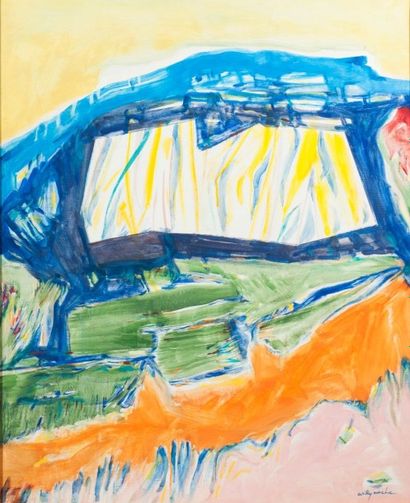 Willy MUCHA (1905-1995), 

Vue de Collioure, 1990

Huile sur toile, signée en bas...