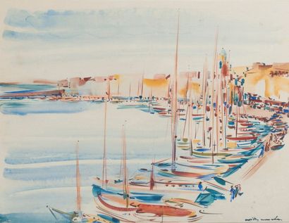 Willy MUCHA (1905-1995), 

Port de Collioure

Gouache, signée en bas à droite

25...
