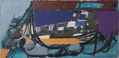 Willy MUCHA (1905-1995), 

Les filets au mâts

Huile sur toile, signée en bas à droite....