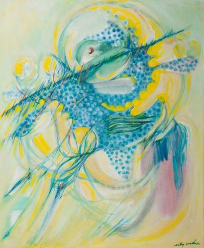 Willy MUCHA (1905-1995), Composition sur fond jaune

Huile sur toile, signée en bas...