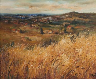null Marcel DYF (1899-1985) - Le champs de blé - Huile sur toile, signée en bas à...