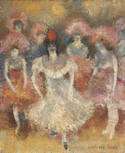 null Ludovic RODO-PISSARO (1878-1952) - French Cancan - Huile sur toile, signée en...