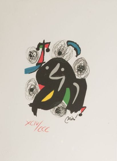null D'après Joan MIRO (1893-1983) - Composition - Lithographie, justifiée XCIV/CCC...