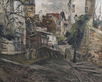 null Gaston SEBIRE (1920-2001) - Rue de Paris - Huile sur toile, signée en bas à...