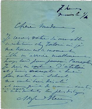 STEVENS Alfred STEVENS Alfred [Bruxelles, 1823 - Paris, 1906], peintre belge. Lettre...