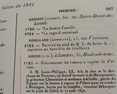 Thomas Sewell ROBINS (1810-1880) L’arrivée du roi Louis-Philippe à Calais ou

l’échouement...