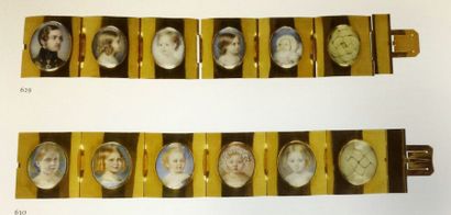 Mellerio dits Meller, 1848-1868 Rare paire de bracelets royaux

en or ornés en serti...