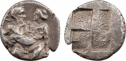 GREEK COINS Iles de Thrace, drachme, Thasos, 435-411 av. J.-C. - A/Anépigraphe -...