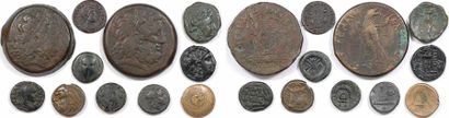 GREEK COINS Égypte/Panticapée/divers, lot de 11 monnaies en bronze - TB - Bronze...