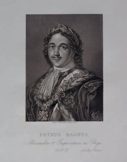 Pietro Anderloni Petrus Magnus. Vers 1815. Gravure sur feuille, sous passe-partout...