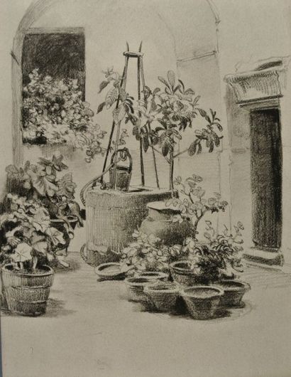 Arthur Calame (1843-1919) Ruelles de villages en Grèce

Trois dessins, fusain et...