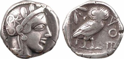 null Attique, tétradrachme, Athènes, c.480-400 av. J.-C. A/Anépigraphe Tête d'Athéna...