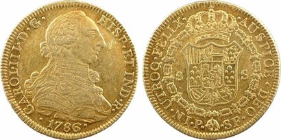 null Colombie, Charles III, 8 escudos, 1786 Popayan A/CAROL. III. D. G. - HISP. ET...