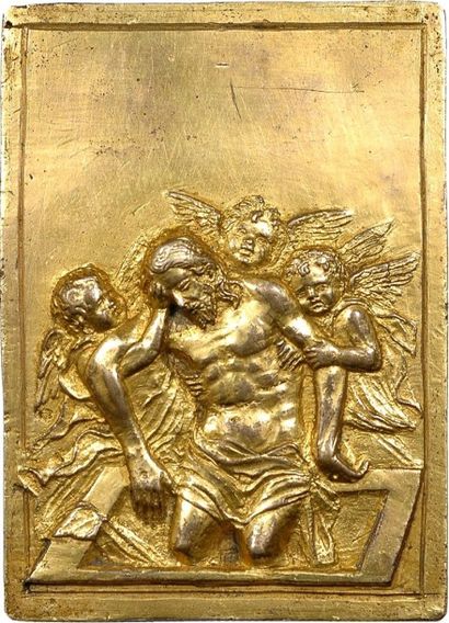 null Renaissance italienne, le Christ mort soutenu par trois anges, d'après Giovanni...