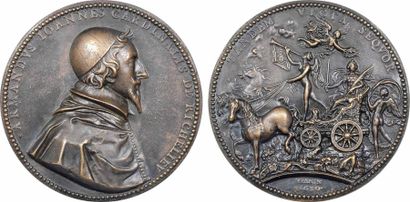 null Cardinal de Richelieu, médaille par Jean Warin, 1630, fonte moderne A/.ARMANDVS...
