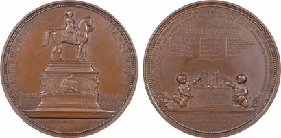 null IIe République, inauguration de la statue équestre de Napoléon Ier à Lyon, 1852...