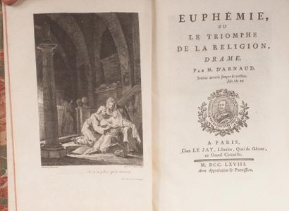 ARNAUD (d') Euphémie, ou le triomphe de la religion, drame. Paris, Le Jay, 1768....