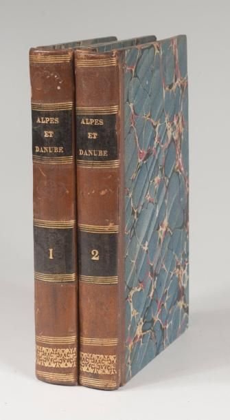 HAUSSEZ (Baron d') Alpes et Danube. Paris, Dupont, 1837. 2 volumes in-8, demi-veau,...