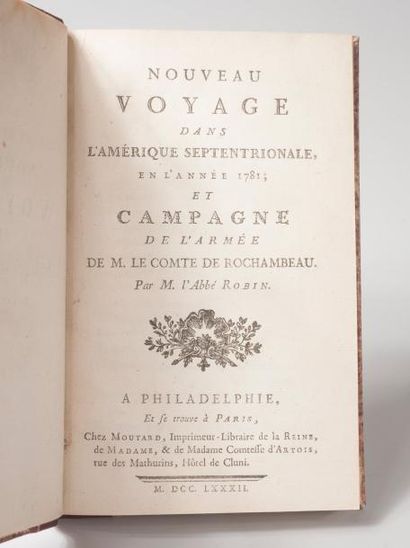 ROBIN (Abbé Charles) Nouveau Voyage dans l'Amérique Septentrionale en l'année 1781;...