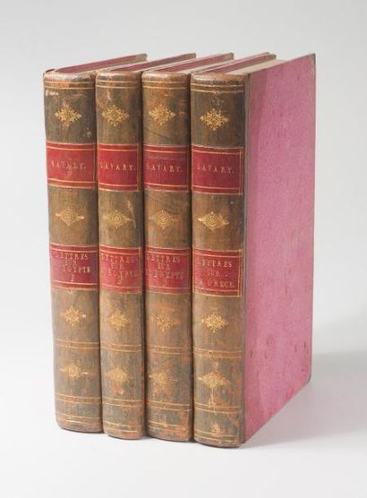 SAVARY (Claude) Lettres sur l'Égypte. Paris, Bleuet jeune, An VII (1798). 3 vol....