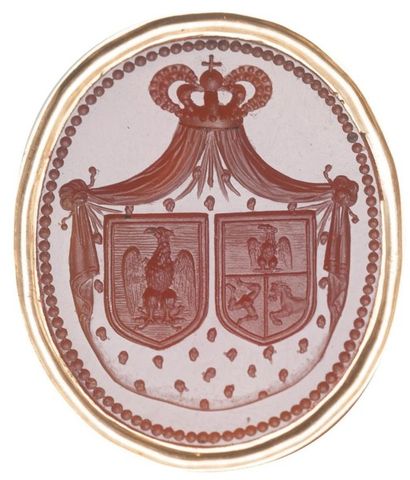 null Naples, circa 1810



Exceptionnel sceau de Caroline Murat, reine de Naples



Orné...