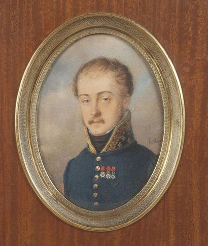 null Jean-François Hollier, circa 1820

 

Portrait d’officier

 

Figuré en buste...