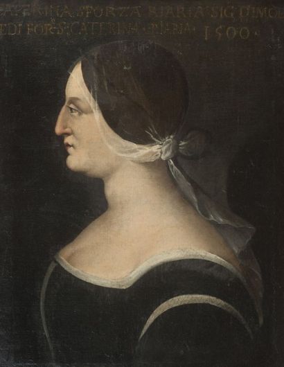 Ecole ITALIENNE du XVIème siècle, suiveur de Bernardino dei CONTI Portrait de Catherine...