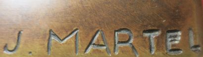 null Jan & Joël MARTEL (1896-1966). Calfat, 1926. Epreuve en bronze à patine brun...