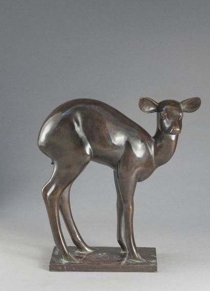 null Armand PETERSEN (1891-1969). Grande Antilope dos rond, 1928 - 1933. Rare épreuve...