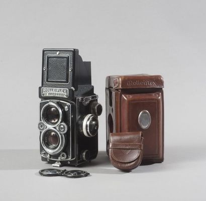 null Rolleiflex Type 3,5 E Planar + CDS + étui d'origine (sans dragonne)