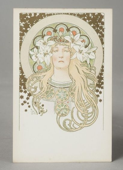 Alfons MUCHA ? Femmes Art nouveau. Série F. Champenois, n° 5. 12 Cartes postales ...